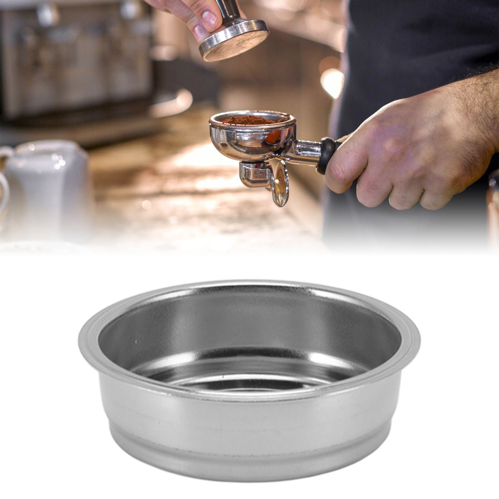 51mm Coffee Filter Basket Stainless Steel Single Layer Porous Coffee Filter view 12