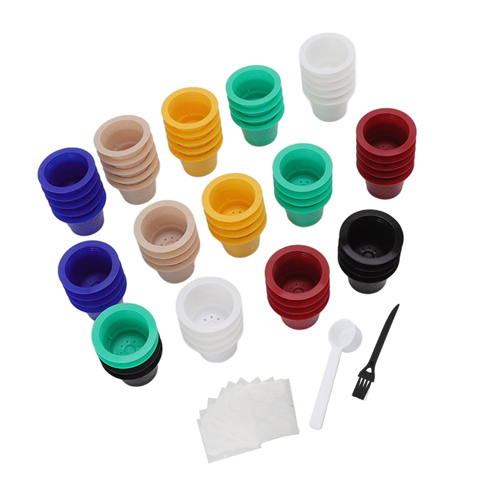 60Pcs Refillable Disposable Coffee Capsule Cup Coffee Capsule Filter Cup for view 2