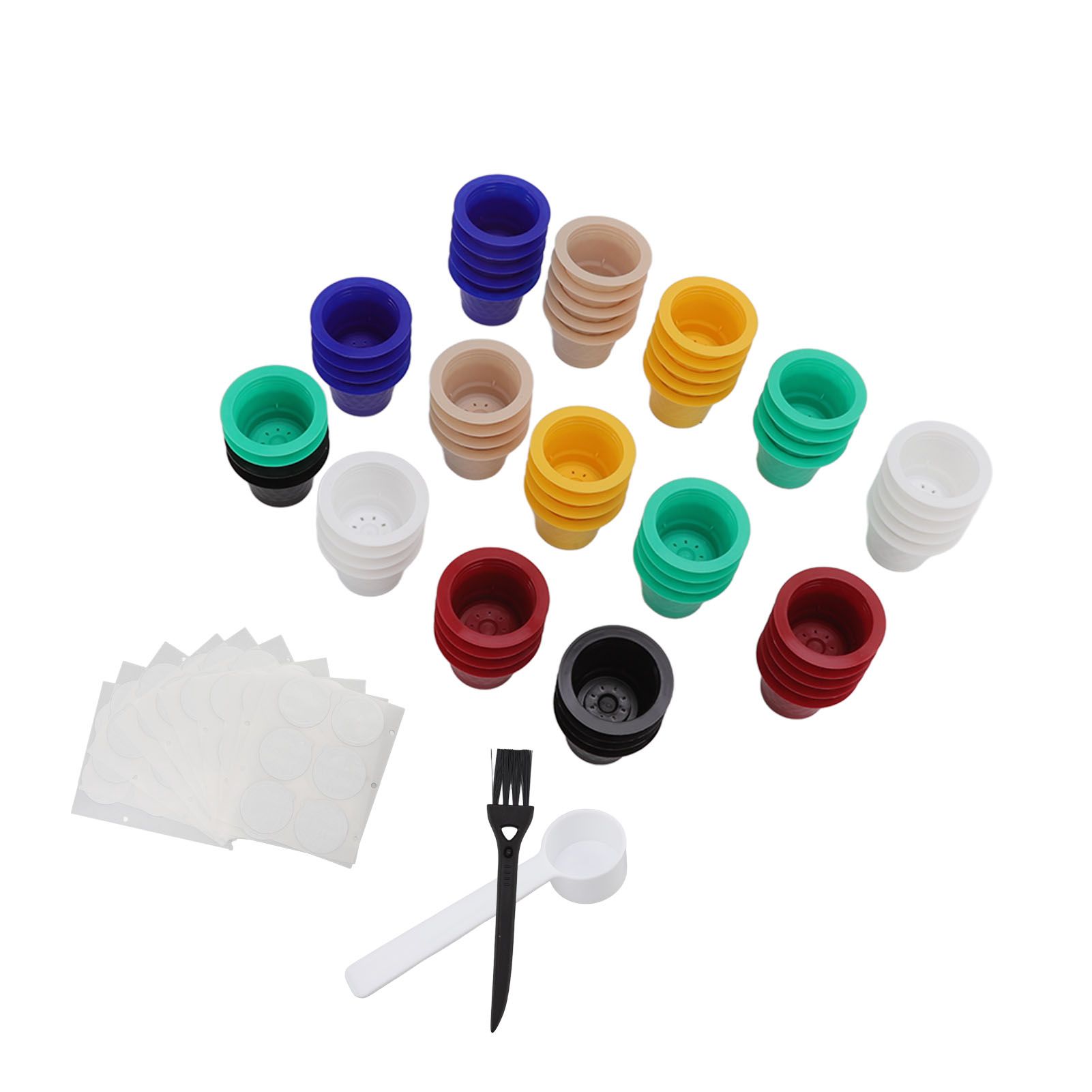 60Pcs Refillable Disposable Coffee Capsule Cup Coffee Capsule Filter Cup for view 3