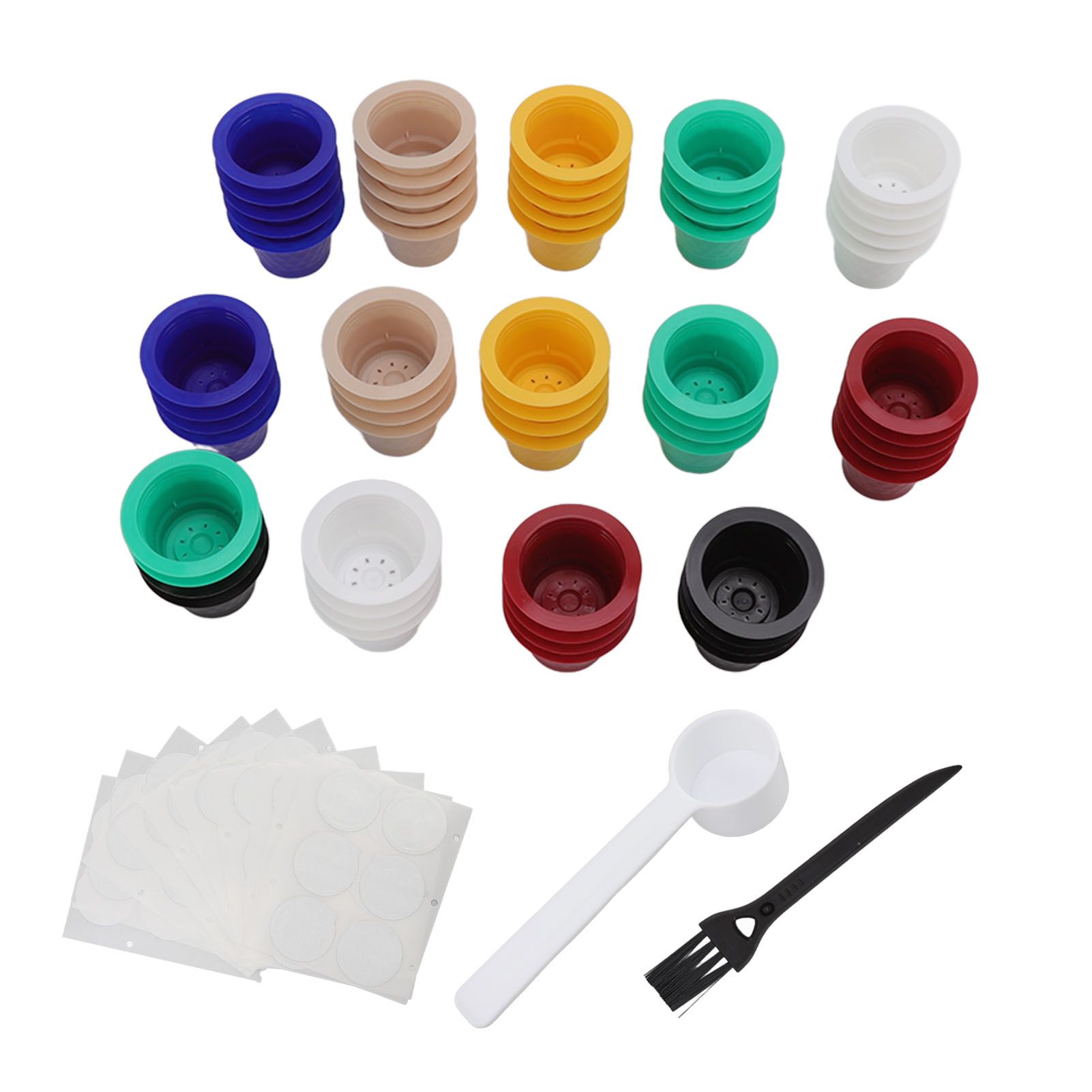 60Pcs Refillable Disposable Coffee Capsule Cup Coffee Capsule Filter Cup for view 4