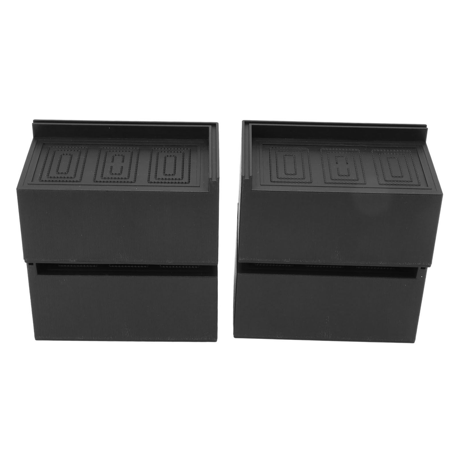 4pcs Furniture Riser Black Enlarged Widened Rectangle Rubber 3in Furniture Leg view 2