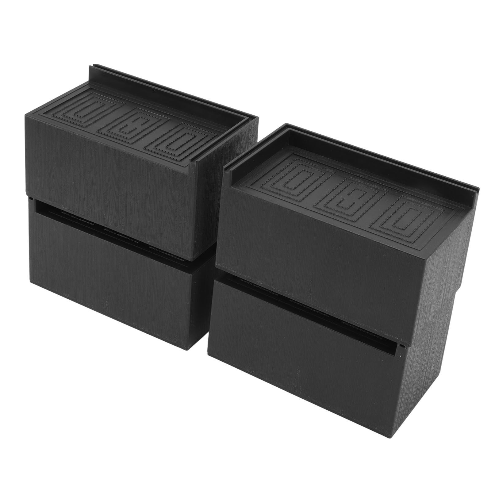 4pcs Furniture Riser Black Enlarged Widened Rectangle Rubber 3in Furniture Leg view 3
