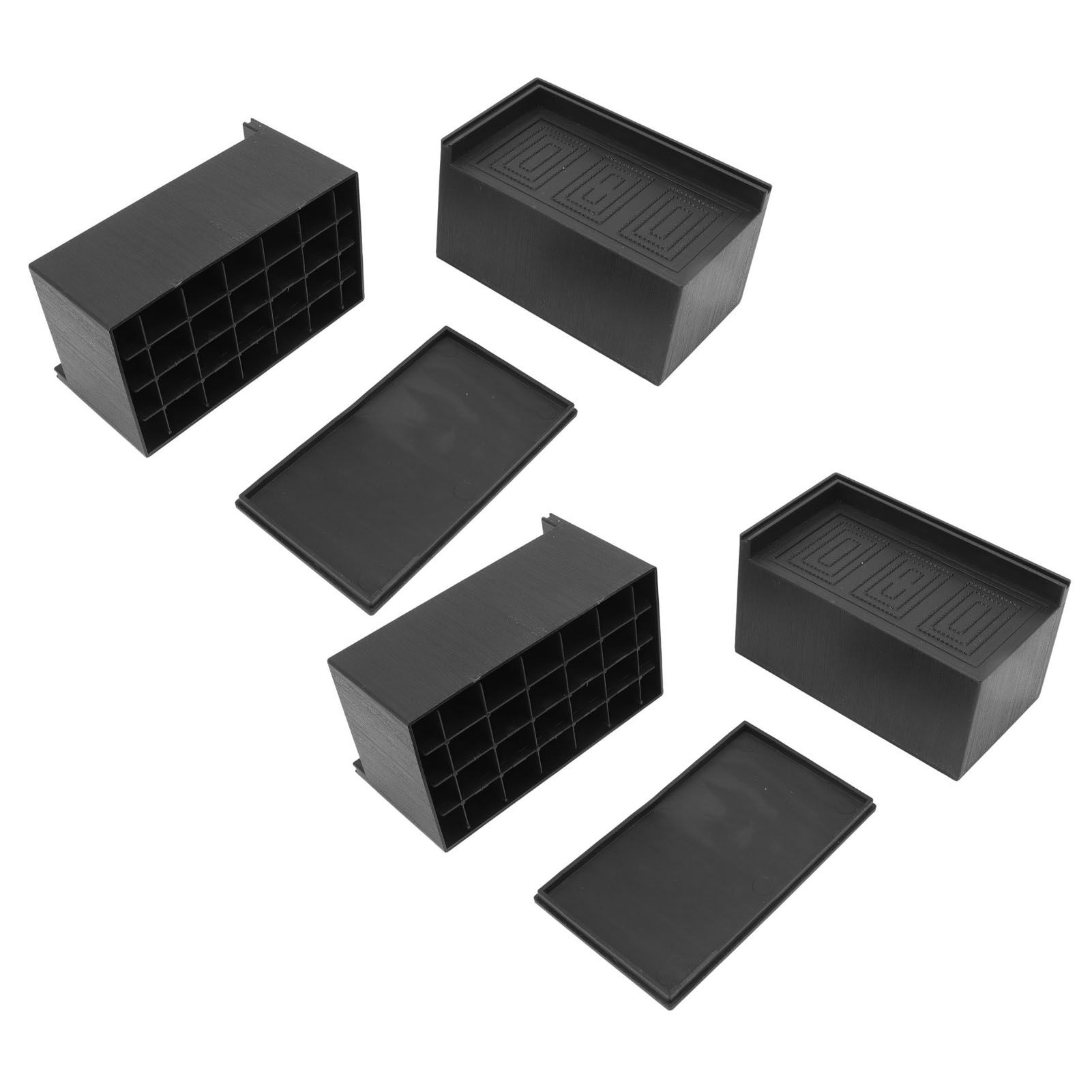 4pcs Furniture Riser Black Enlarged Widened Rectangle Rubber 3in Furniture Leg view 8