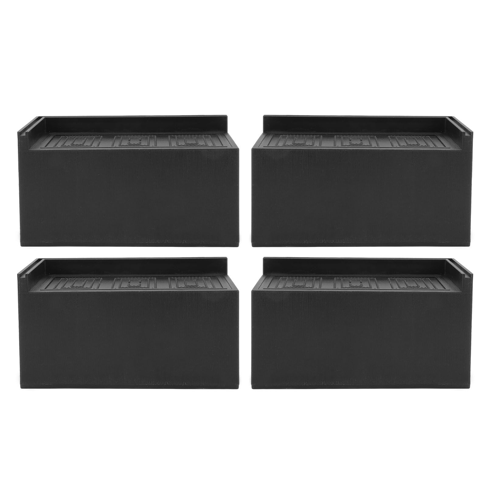 4pcs Furniture Riser Black Enlarged Widened Rectangle Rubber 3in Furniture Leg view 10