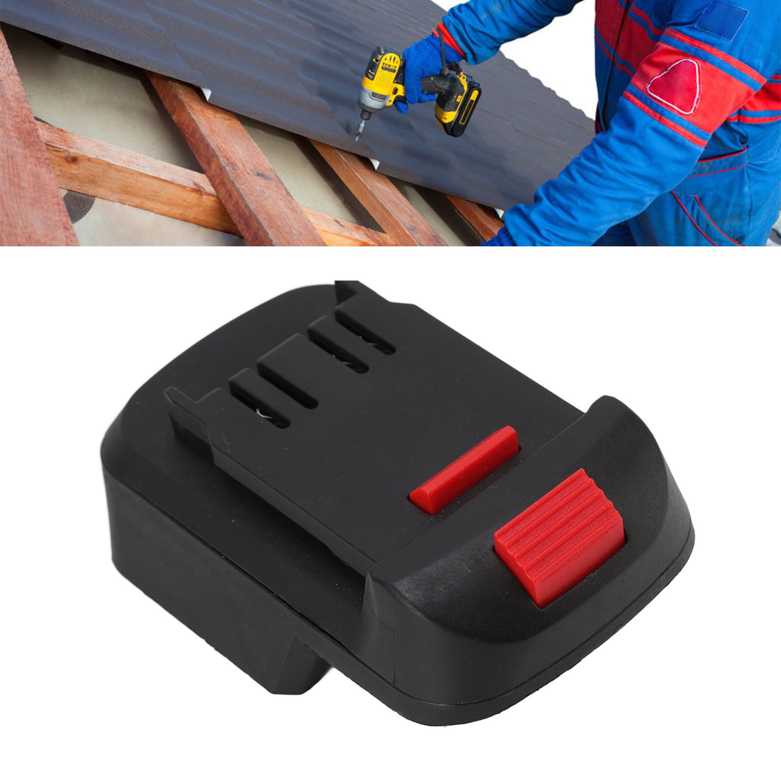 Electric Tool Battery Adapter ABS Short Circuit Protection Woodworking Tool view 12