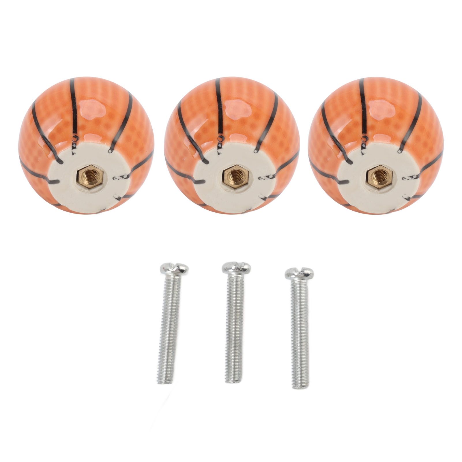 3 Set Basketball Cabinet Kitchen Home Knobs Ball Type Single Hole Drawer view 7