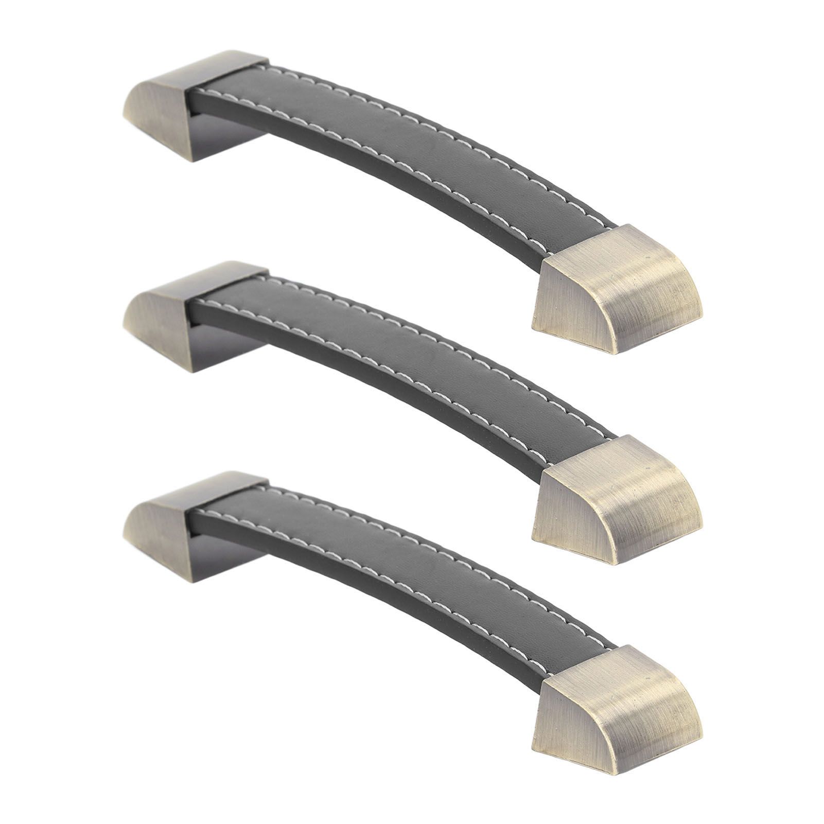 3Pcs Wardrobe Door Leather Handle Antique Drawer Pull Handle Luggage Wine Box view 3