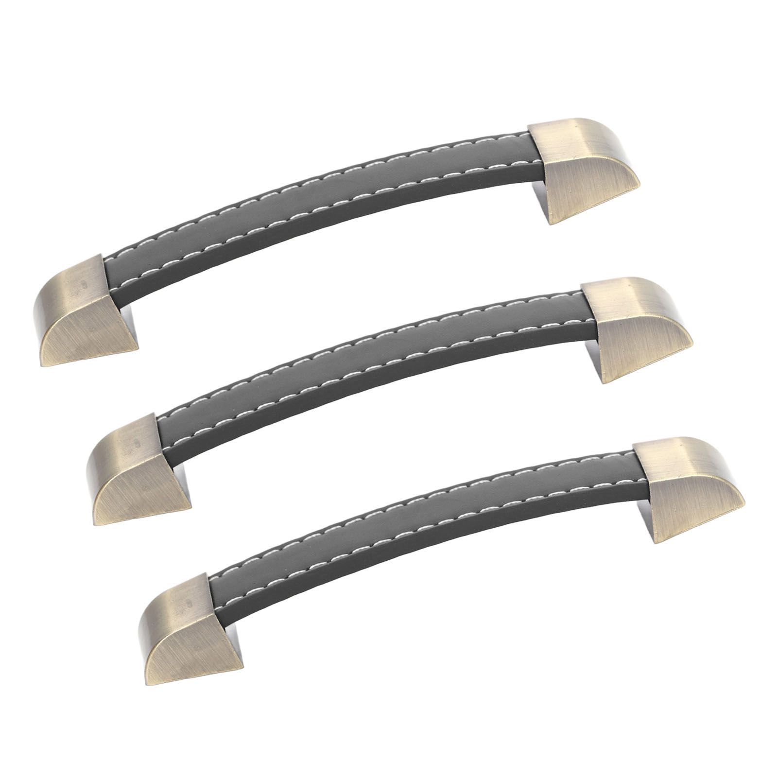 3Pcs Wardrobe Door Leather Handle Antique Drawer Pull Handle Luggage Wine Box view 4