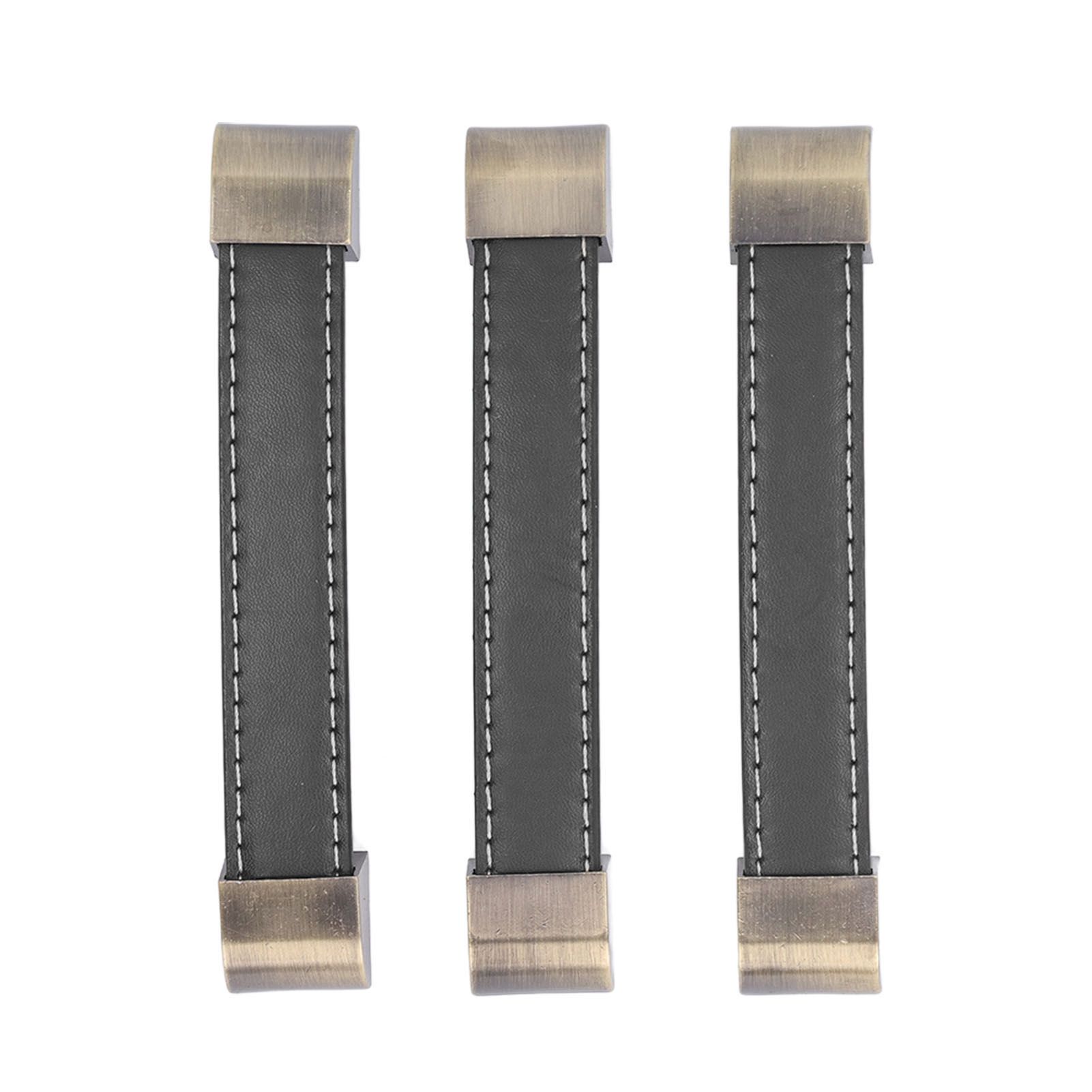 3Pcs Wardrobe Door Leather Handle Antique Drawer Pull Handle Luggage Wine Box view 5