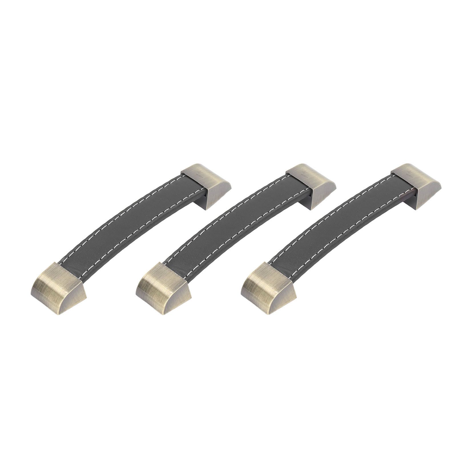3Pcs Wardrobe Door Leather Handle Antique Drawer Pull Handle Luggage Wine Box view 7