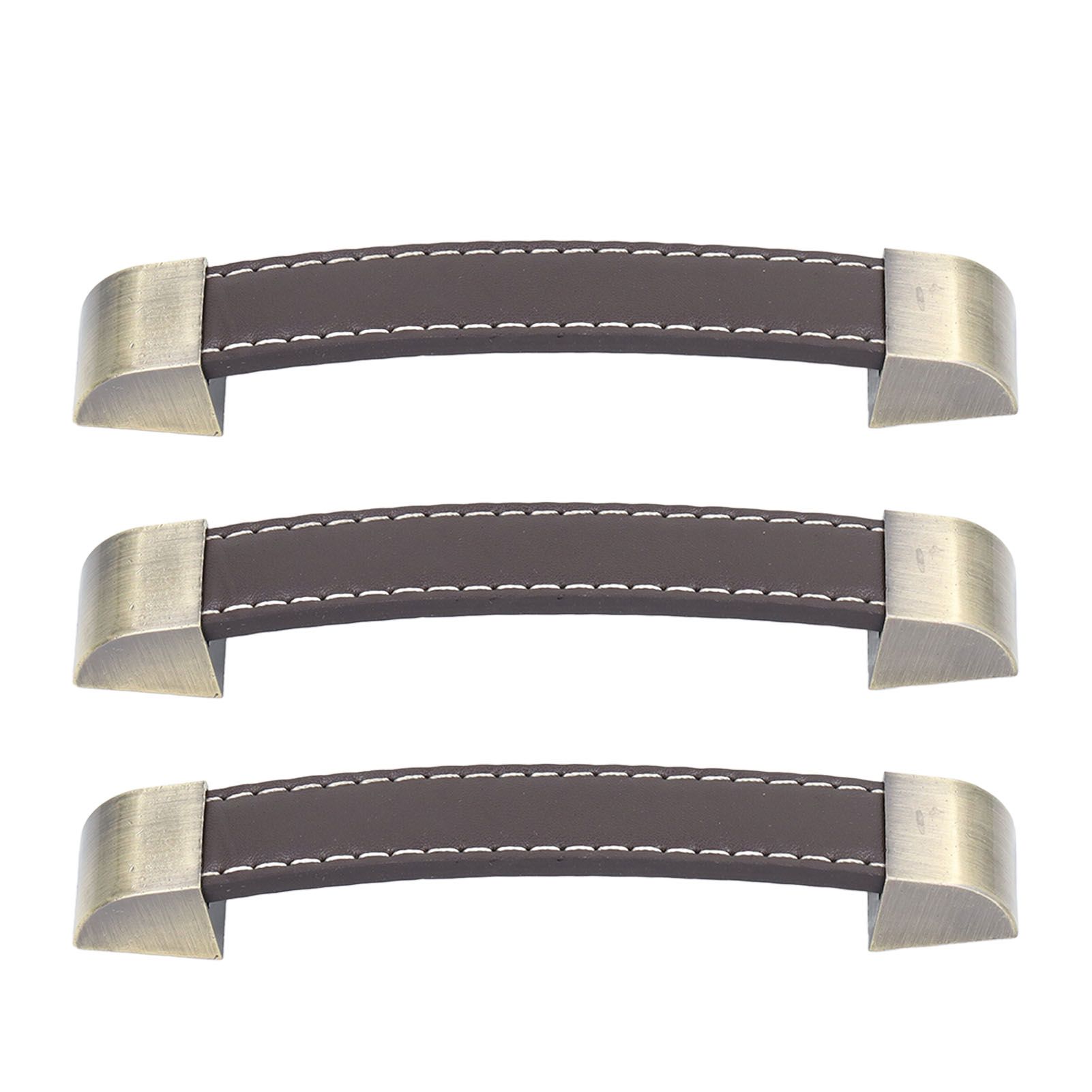 3Pcs Wardrobe Door Leather Handle Antique Drawer Pull Handle Luggage Wine Box view 6