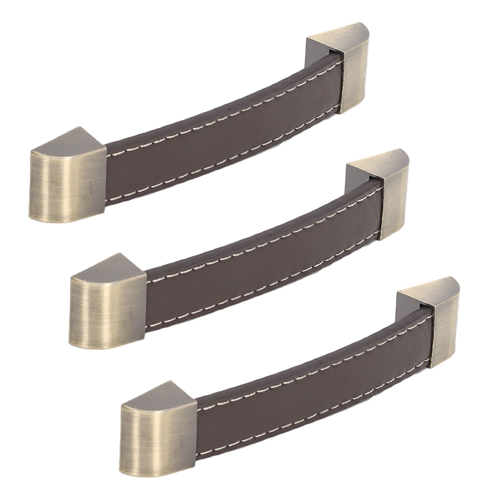3Pcs Wardrobe Door Leather Handle Antique Drawer Pull Handle Luggage Wine Box view 10
