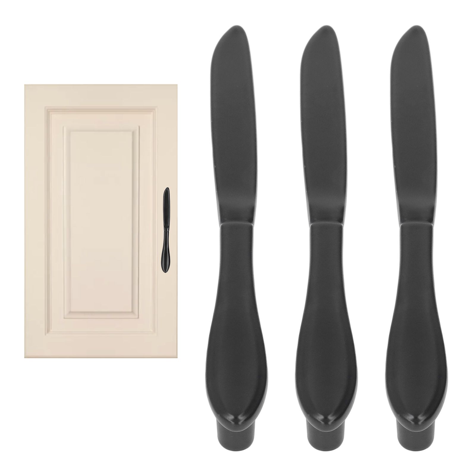 3Set Door Handles Thickened Cutlery Tableware Shaped Cabinet Pulls for Drawer view 11