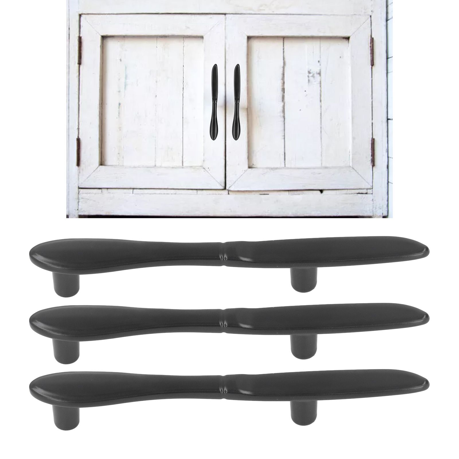 3Set Door Handles Thickened Cutlery Tableware Shaped Cabinet Pulls for Drawer view 12