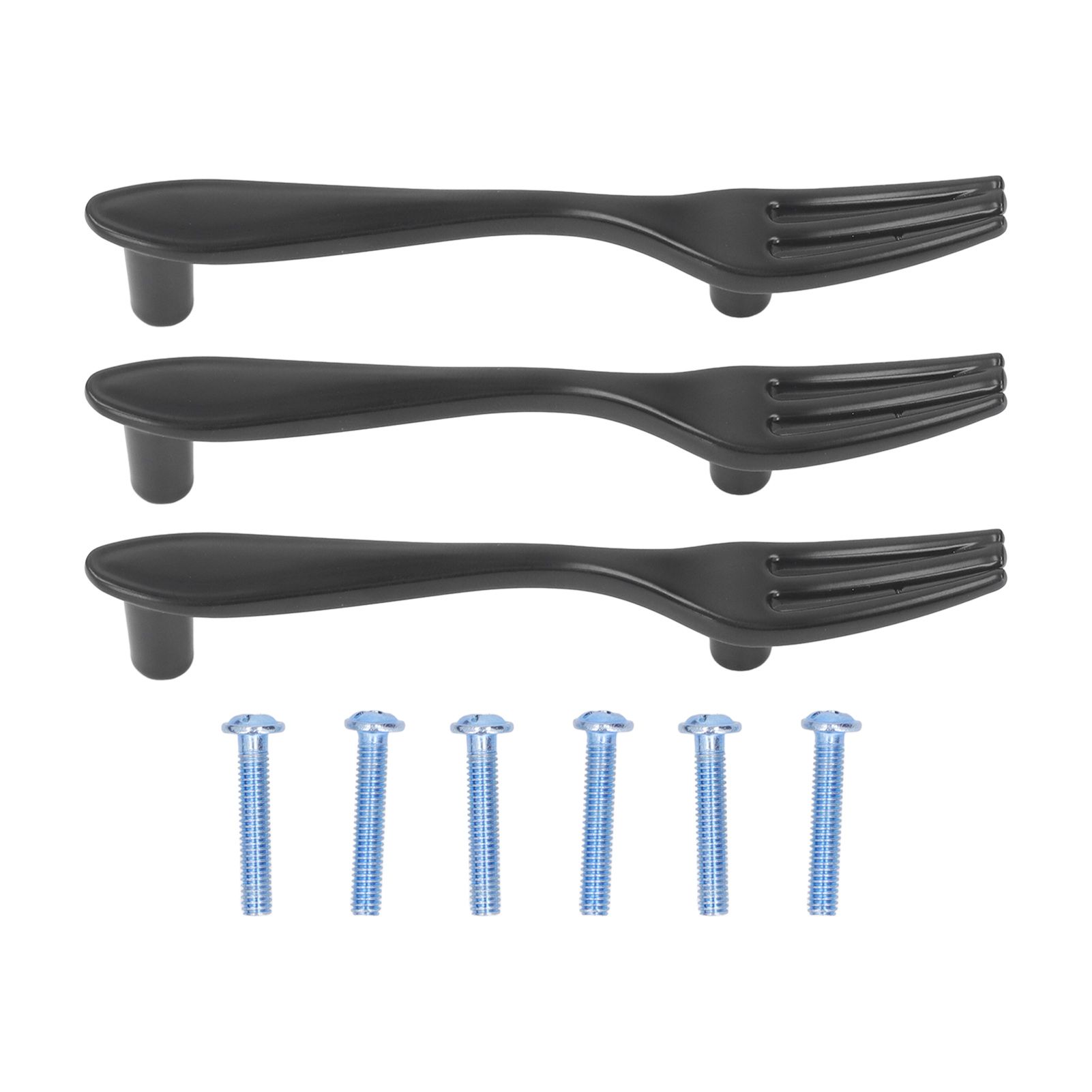 3Set Door Handles Thickened Cutlery Tableware Shaped Cabinet Pulls for Drawer view 2