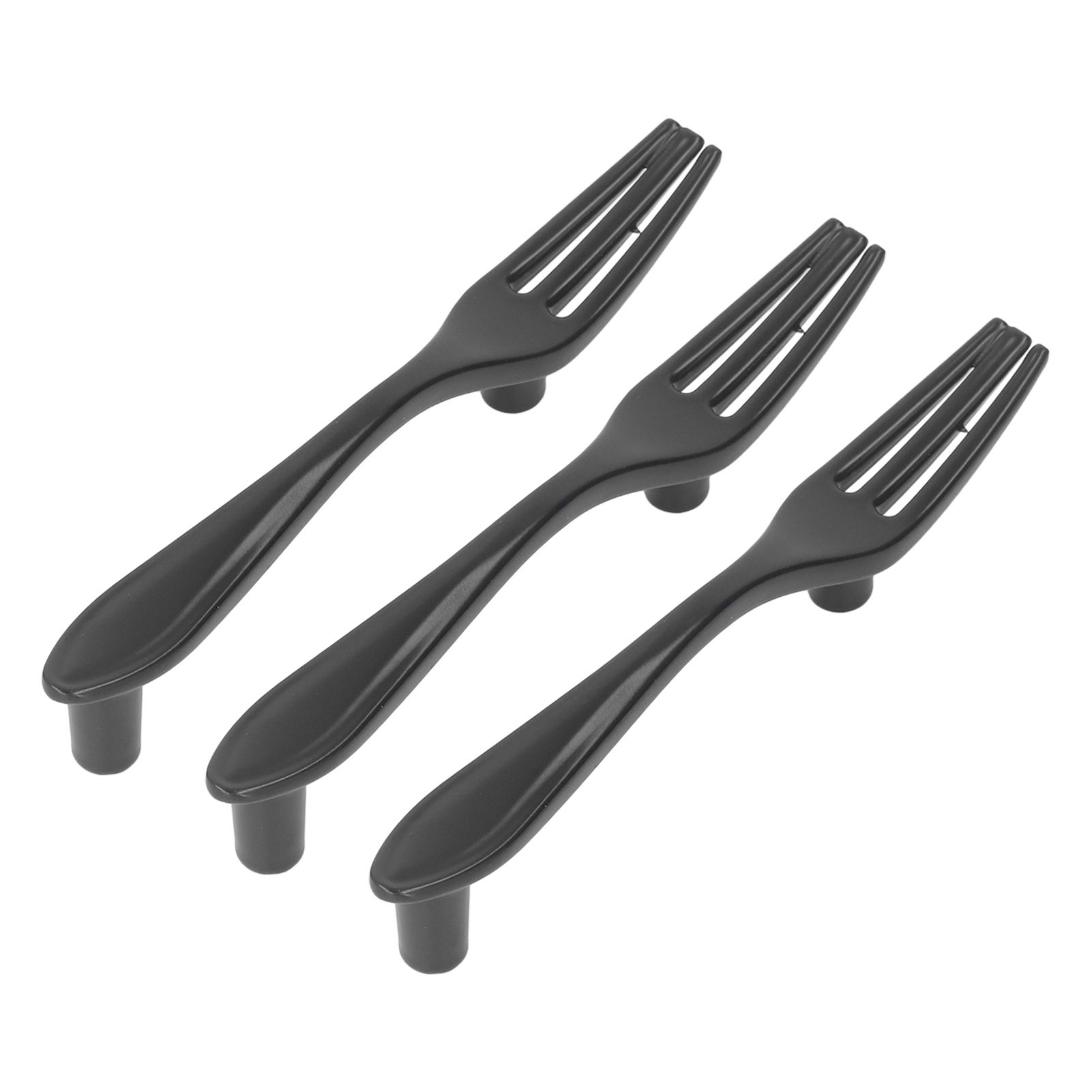 3Set Door Handles Thickened Cutlery Tableware Shaped Cabinet Pulls for Drawer view 3