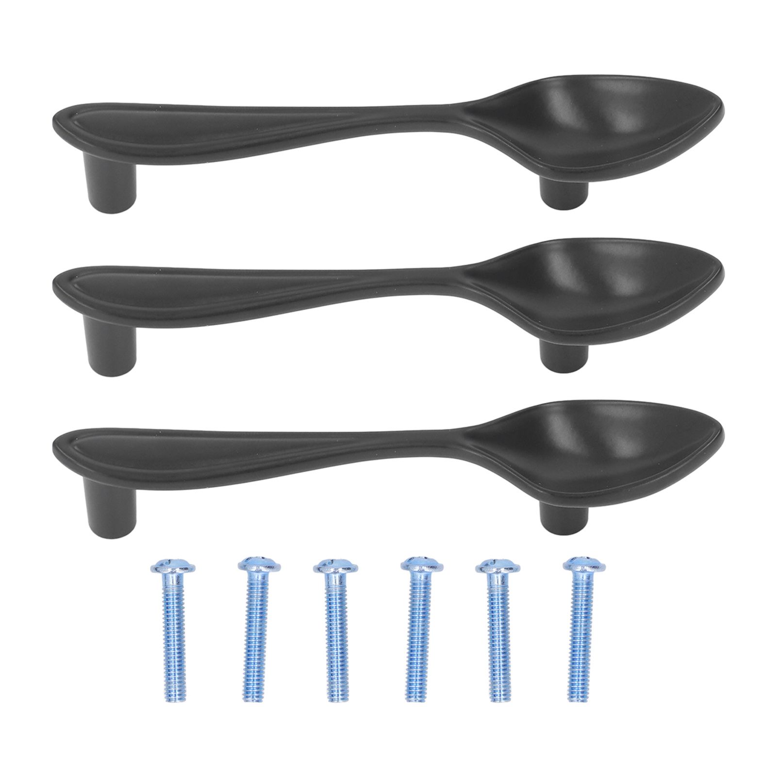 3Set Door Handles Thickened Cutlery Tableware Shaped Cabinet Pulls for Drawer view 2