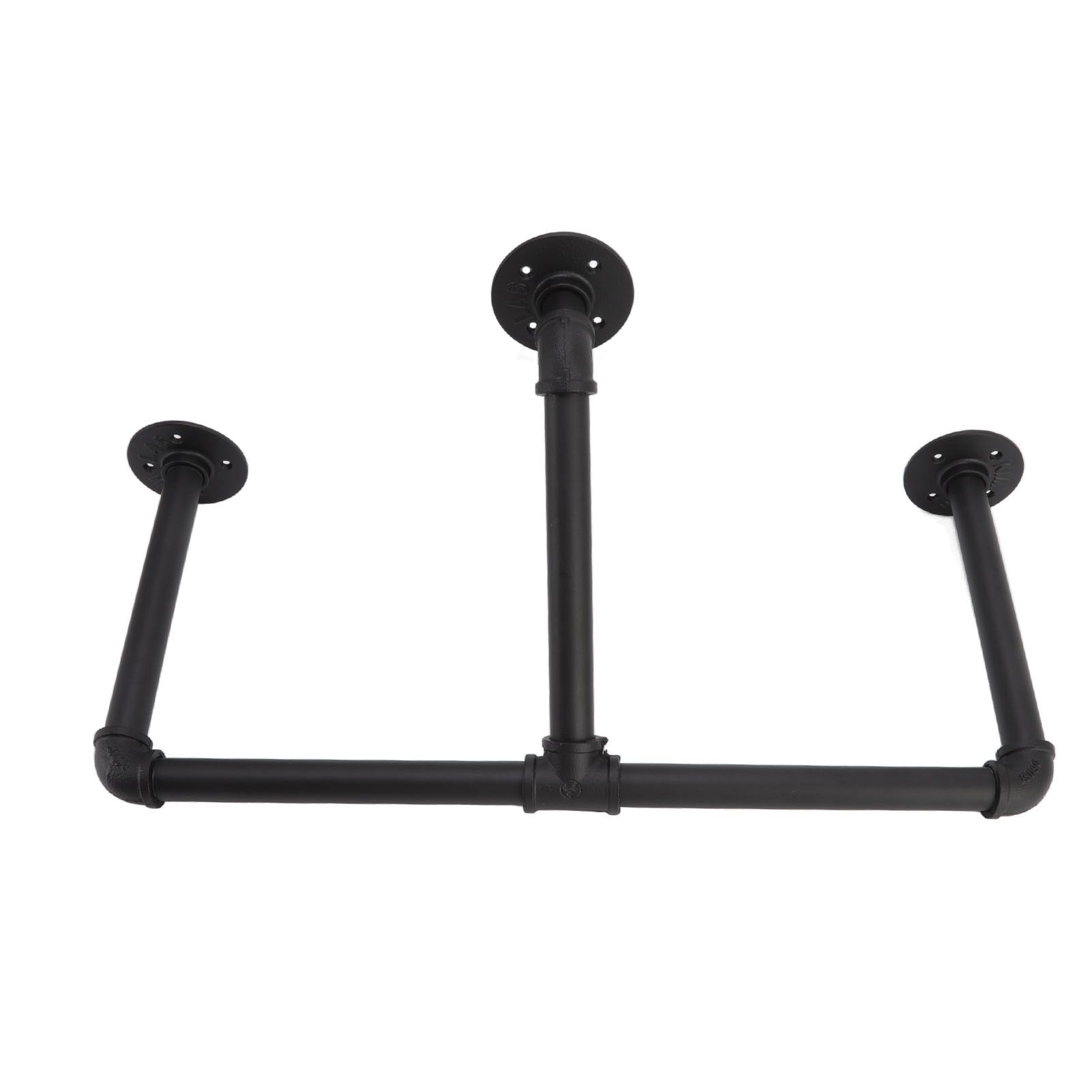 22in Industrial Pipe Clothing Display Rack Wall Mounted Clothes Rack Hanger view 2