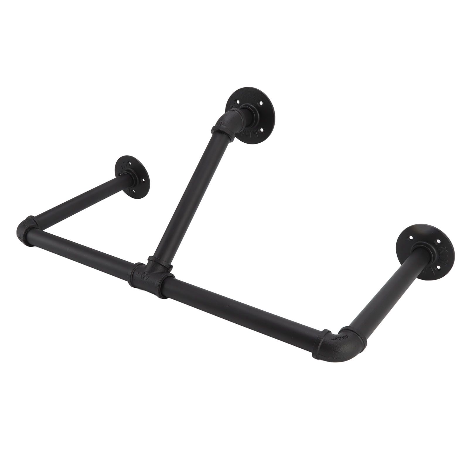 22in Industrial Pipe Clothing Display Rack Wall Mounted Clothes Rack Hanger view 7