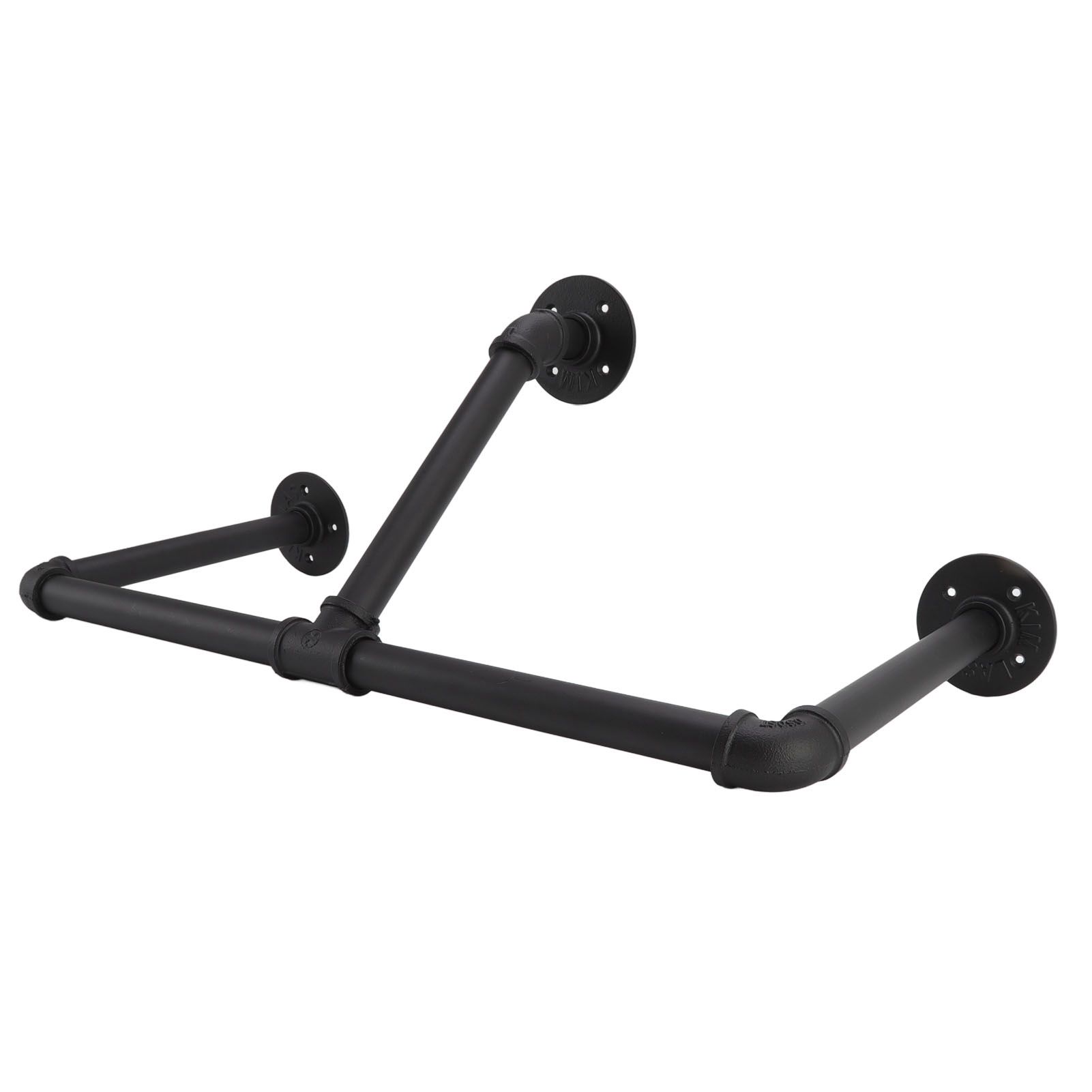22in Industrial Pipe Clothing Display Rack Wall Mounted Clothes Rack Hanger view 9