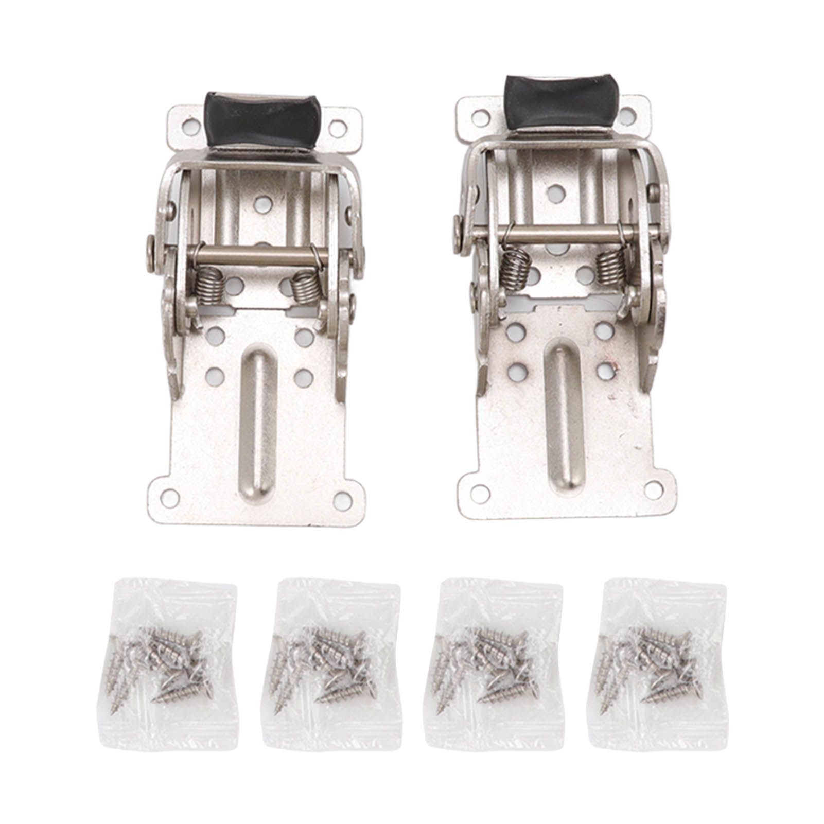 2Pcs Folding Hinges Zinc Alloy 180 Degree Self Locking Hinge Set Hardware for — image 1