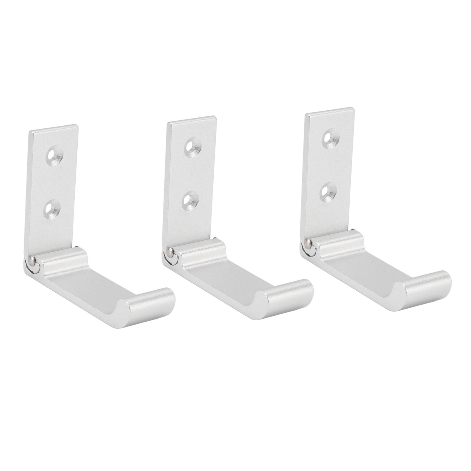 3Pcs Folding Coat Hooks Aluminum Alloy Foldable Wall Hook for Office Bedroom view 5