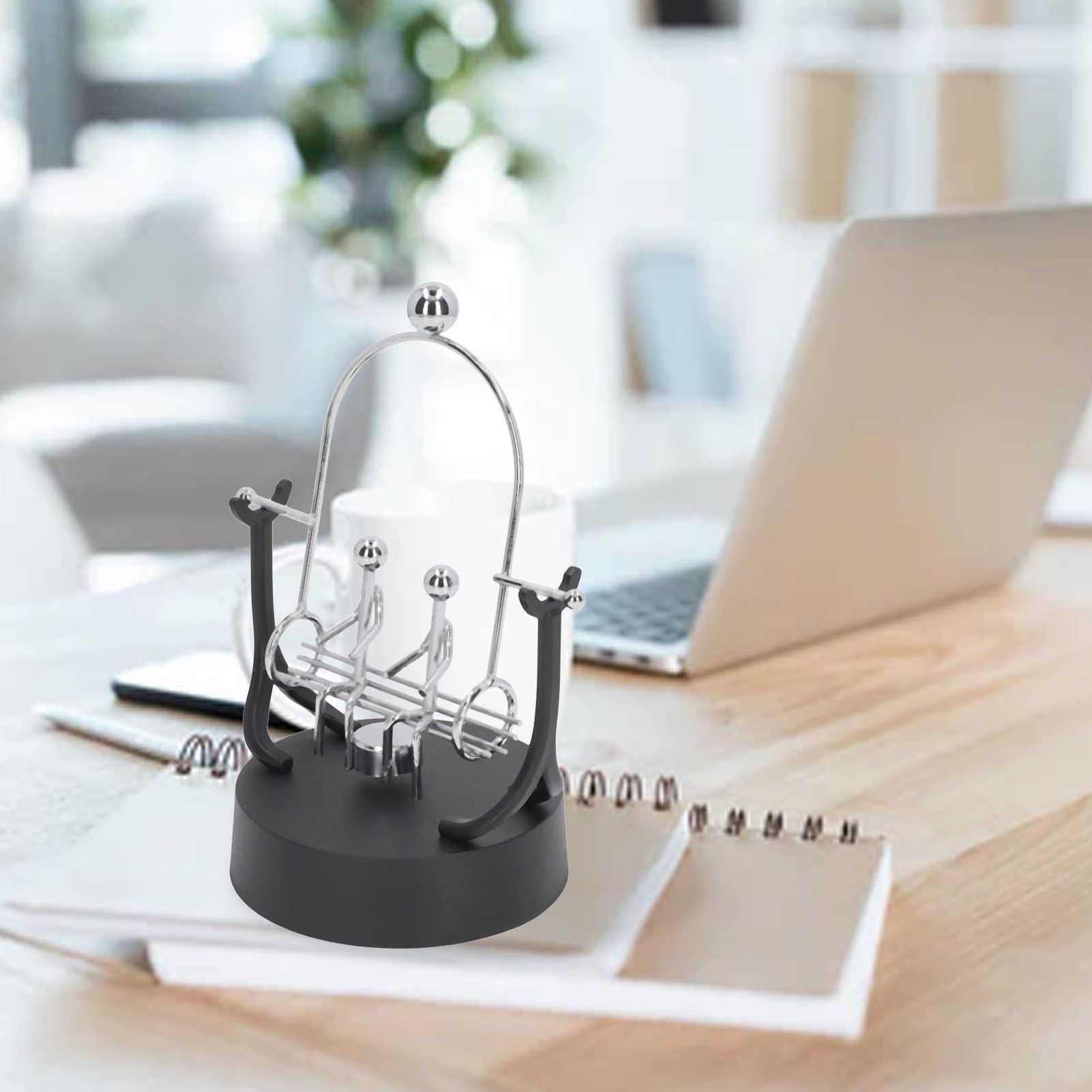Perpetual Motion Machine Couples Swing Shape Iron Art Electroplating Perpetual view 11