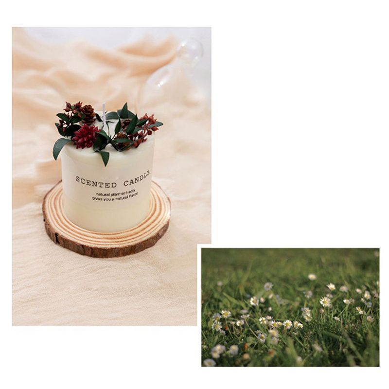 Scented Candle Soy Wax Dry Flower Glass Cover Wood Mat Aromatherapy Candle for view 3