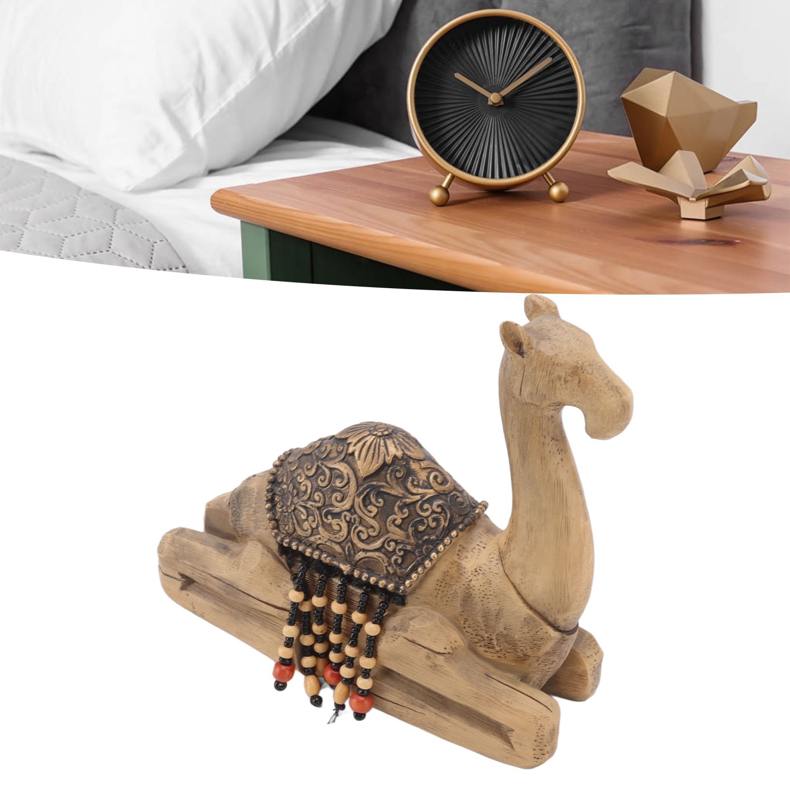Camel Statue Durable Resin Flat Bottom Retro Style Exquisite Luster Camel view 11