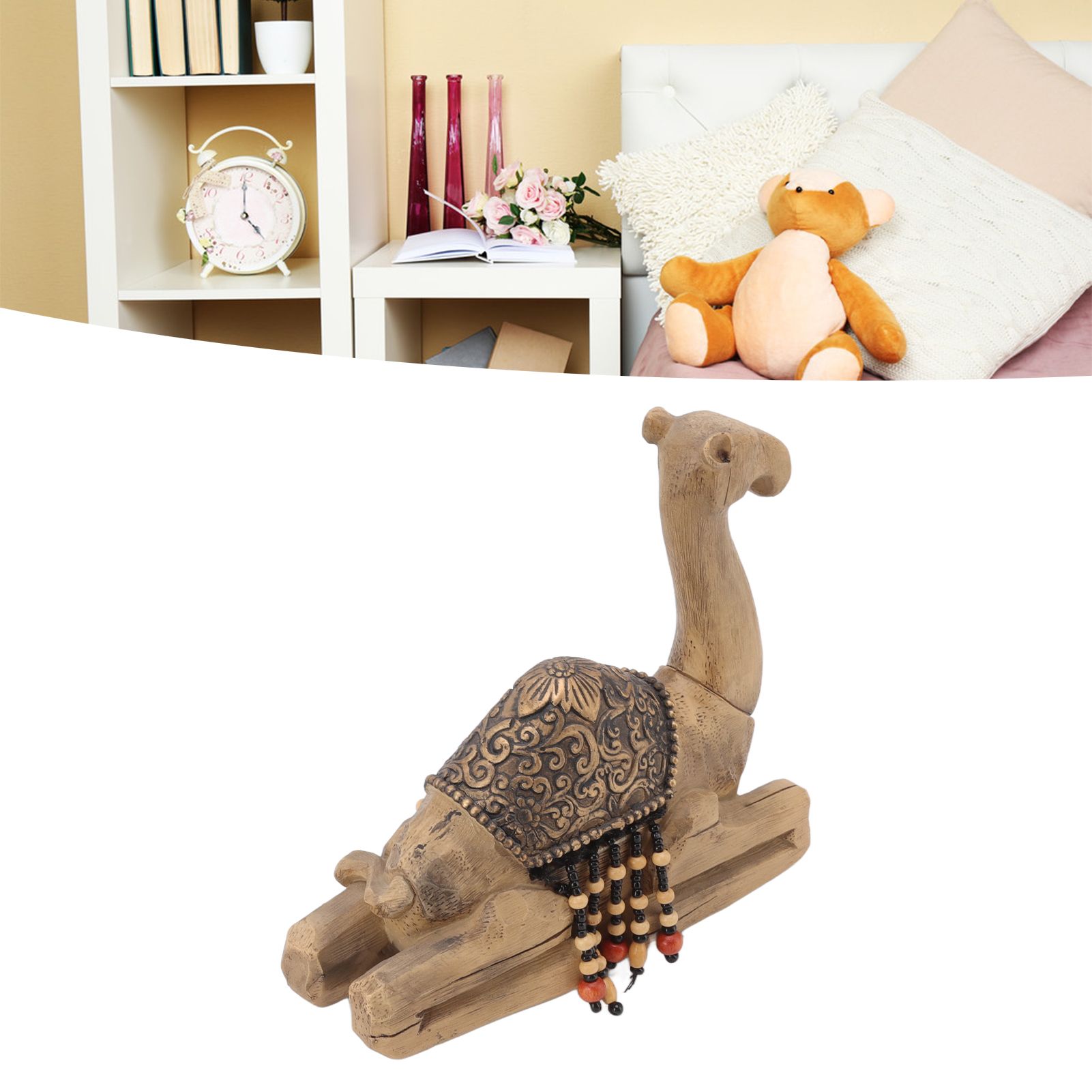 Camel Statue Durable Resin Flat Bottom Retro Style Exquisite Luster Camel view 12