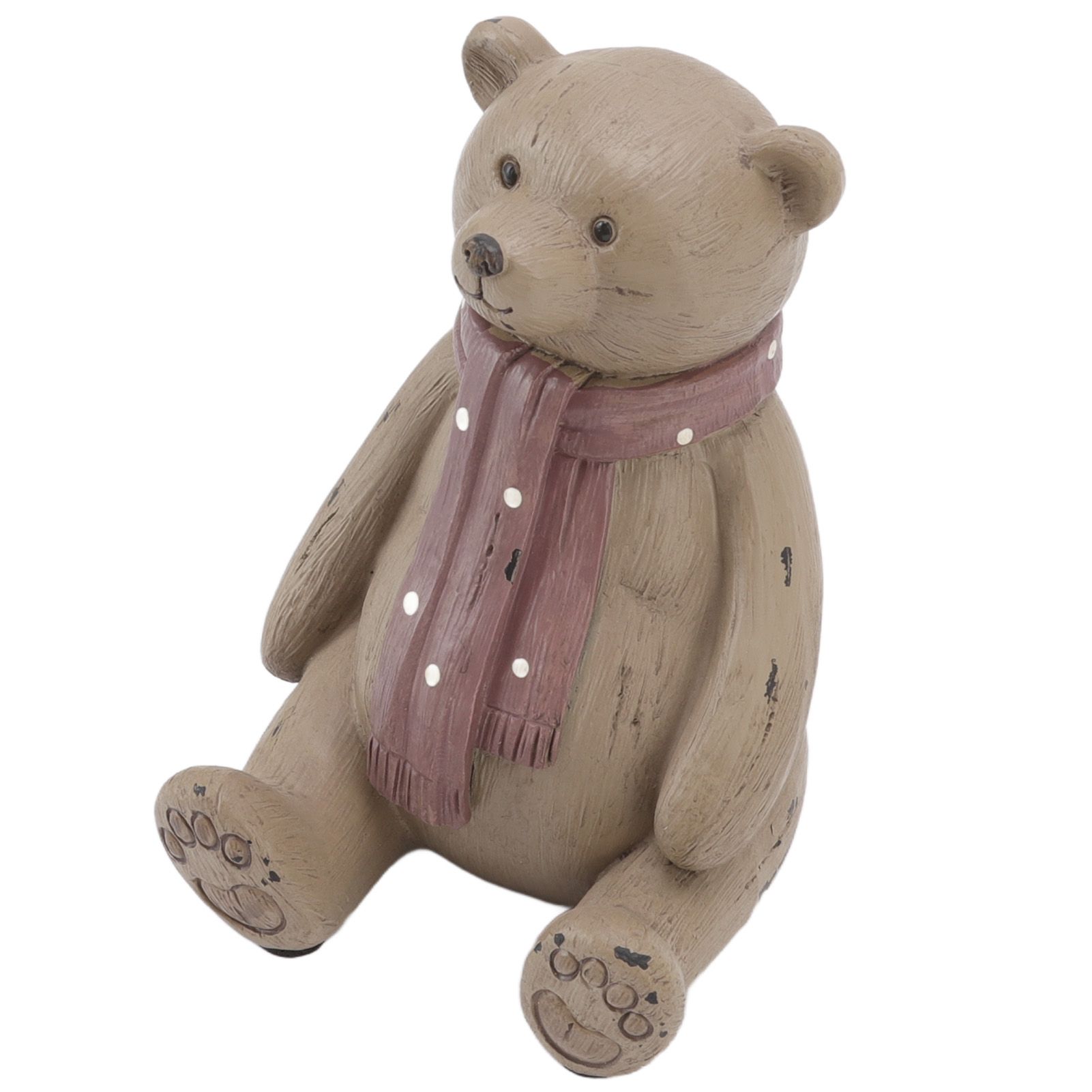 Scarf Bear Ornament Exquisite Workmanship Resin Bear Statue with Antislip Soft view 4
