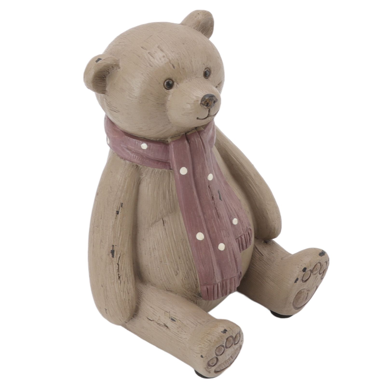 Scarf Bear Ornament Exquisite Workmanship Resin Bear Statue with Antislip Soft view 6