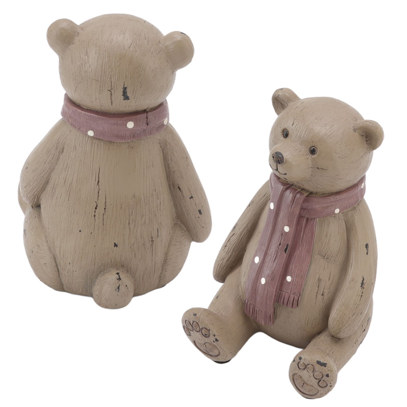 Scarf Bear Ornament Exquisite Workmanship Resin Bear Statue with Antislip Soft view 7