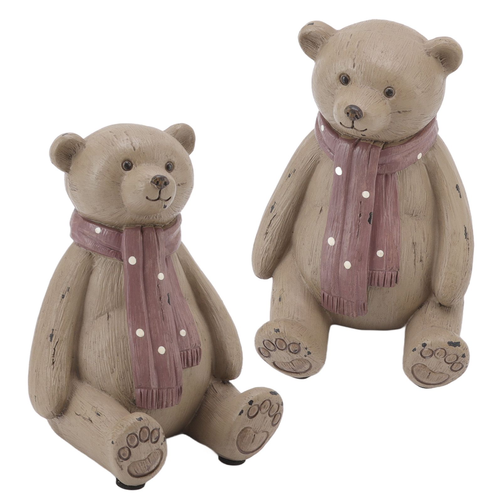 Scarf Bear Ornament Exquisite Workmanship Resin Bear Statue with Antislip Soft view 8