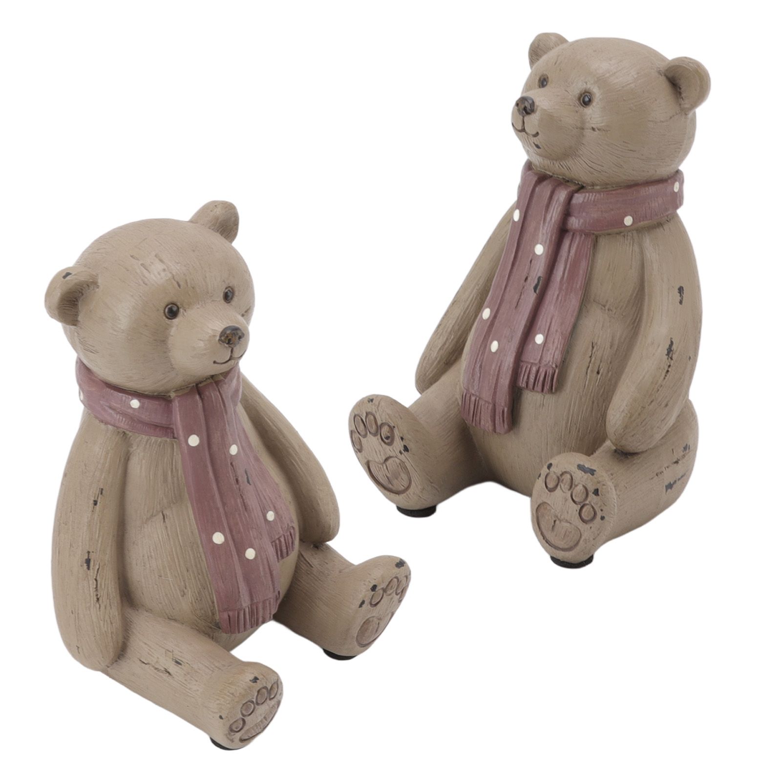 Scarf Bear Ornament Exquisite Workmanship Resin Bear Statue with Antislip Soft view 9