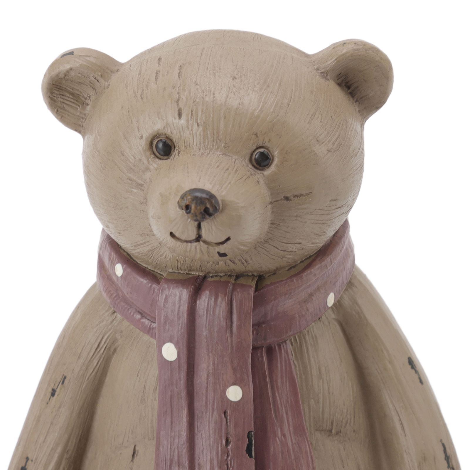 Scarf Bear Ornament Exquisite Workmanship Resin Bear Statue with Antislip Soft view 15
