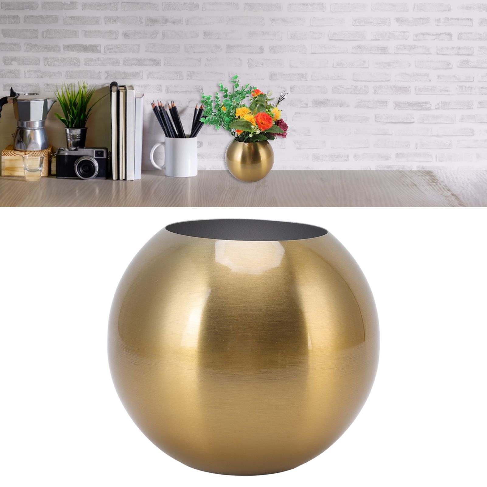 Round Vase Nordic Style Modern Stainless Steel Small Flower Vase Ornament view 11