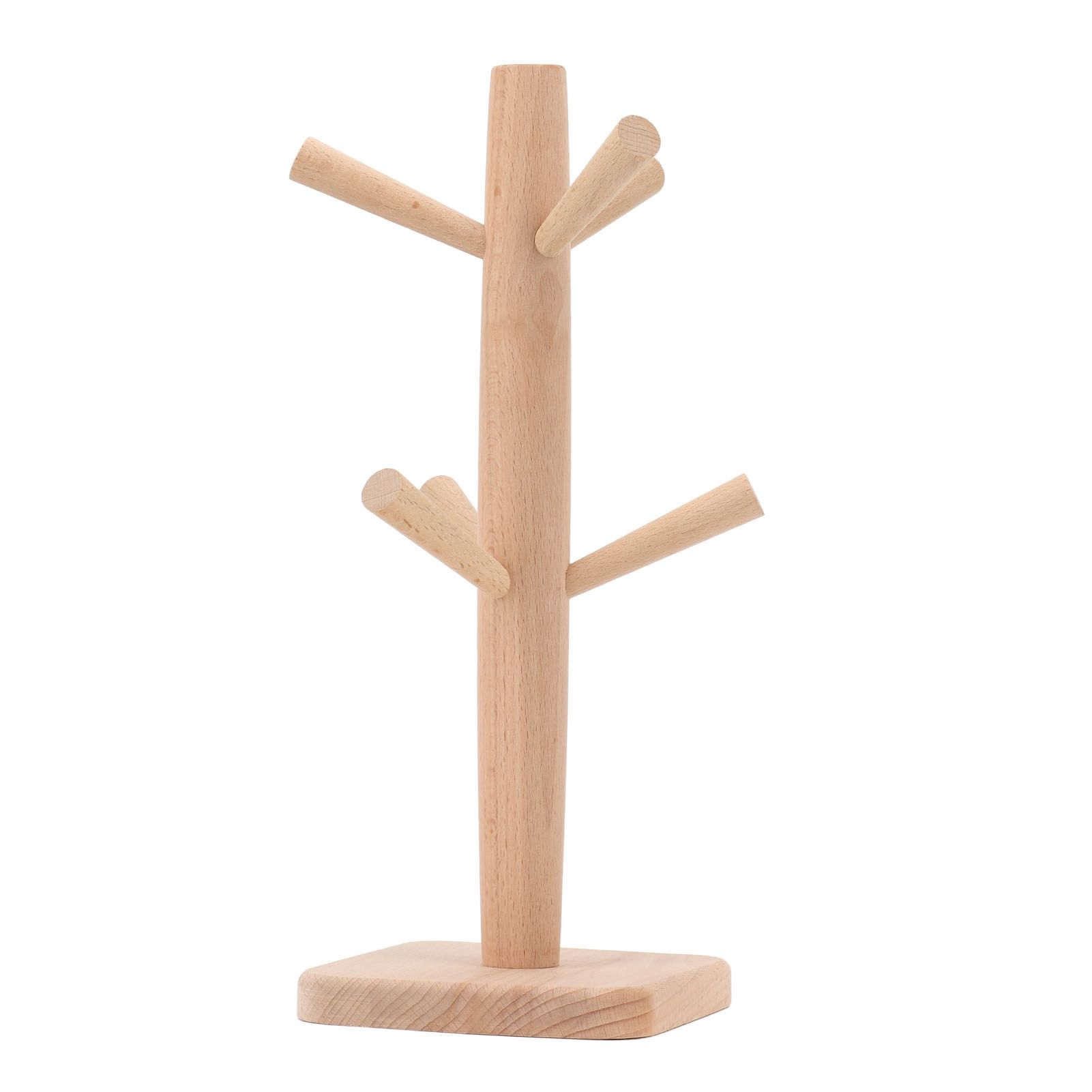 Coffee Cup Holder Beech Furrow Design in Bulk Mug Tree Cup Storage Rack for view 2