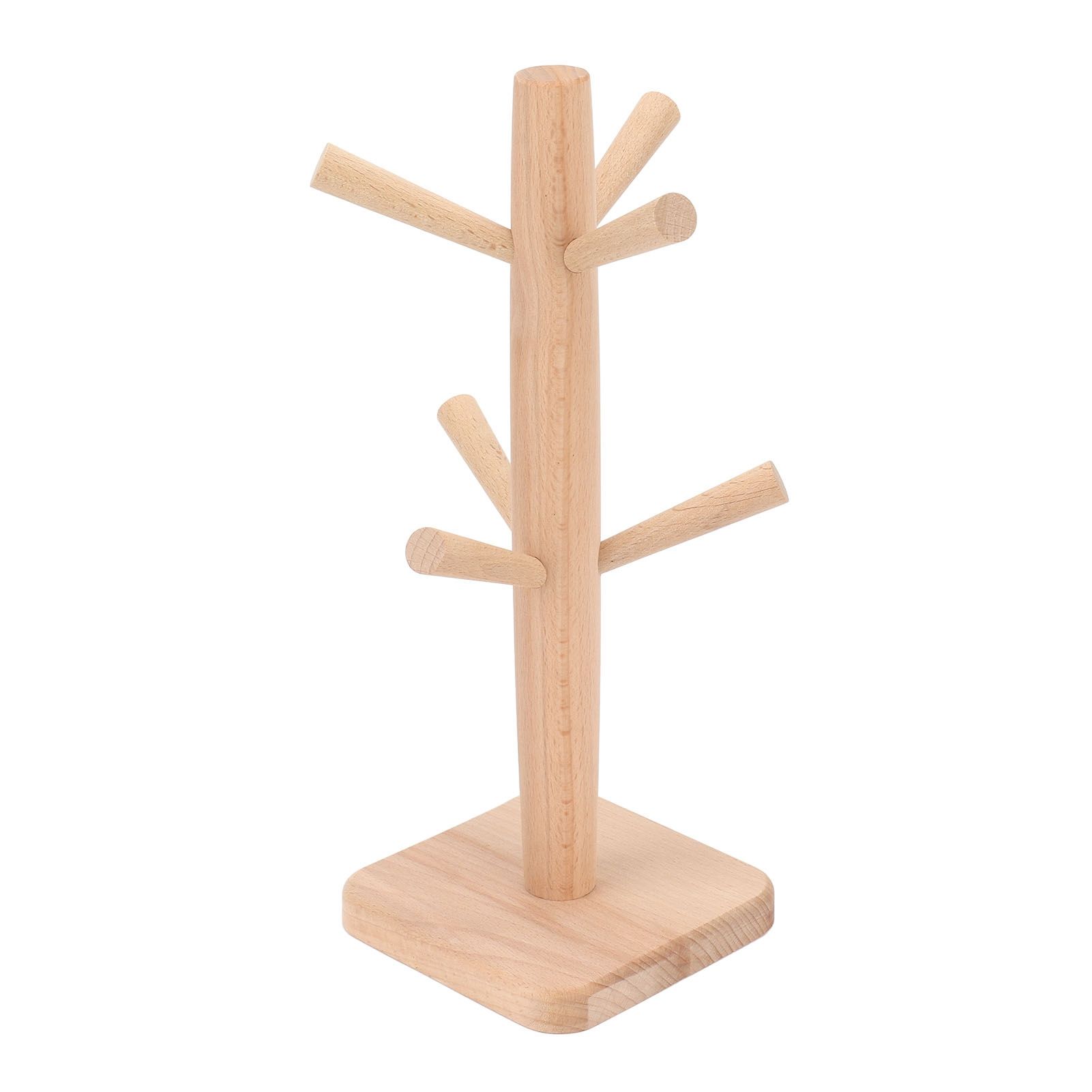 Coffee Cup Holder Beech Furrow Design in Bulk Mug Tree Cup Storage Rack for view 4