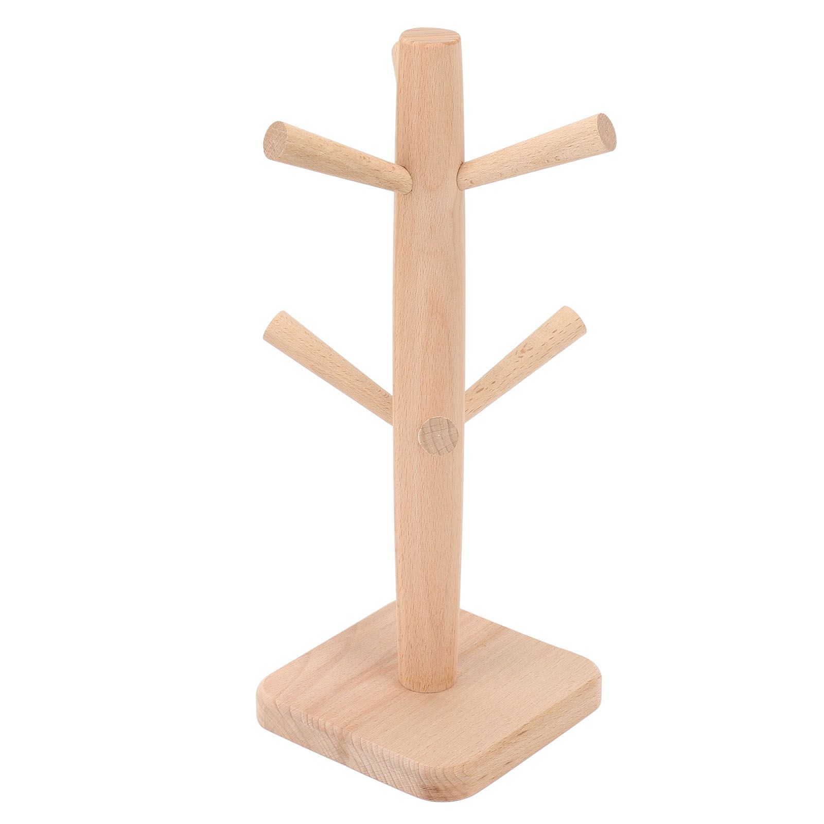 Coffee Cup Holder Beech Furrow Design in Bulk Mug Tree Cup Storage Rack for view 5