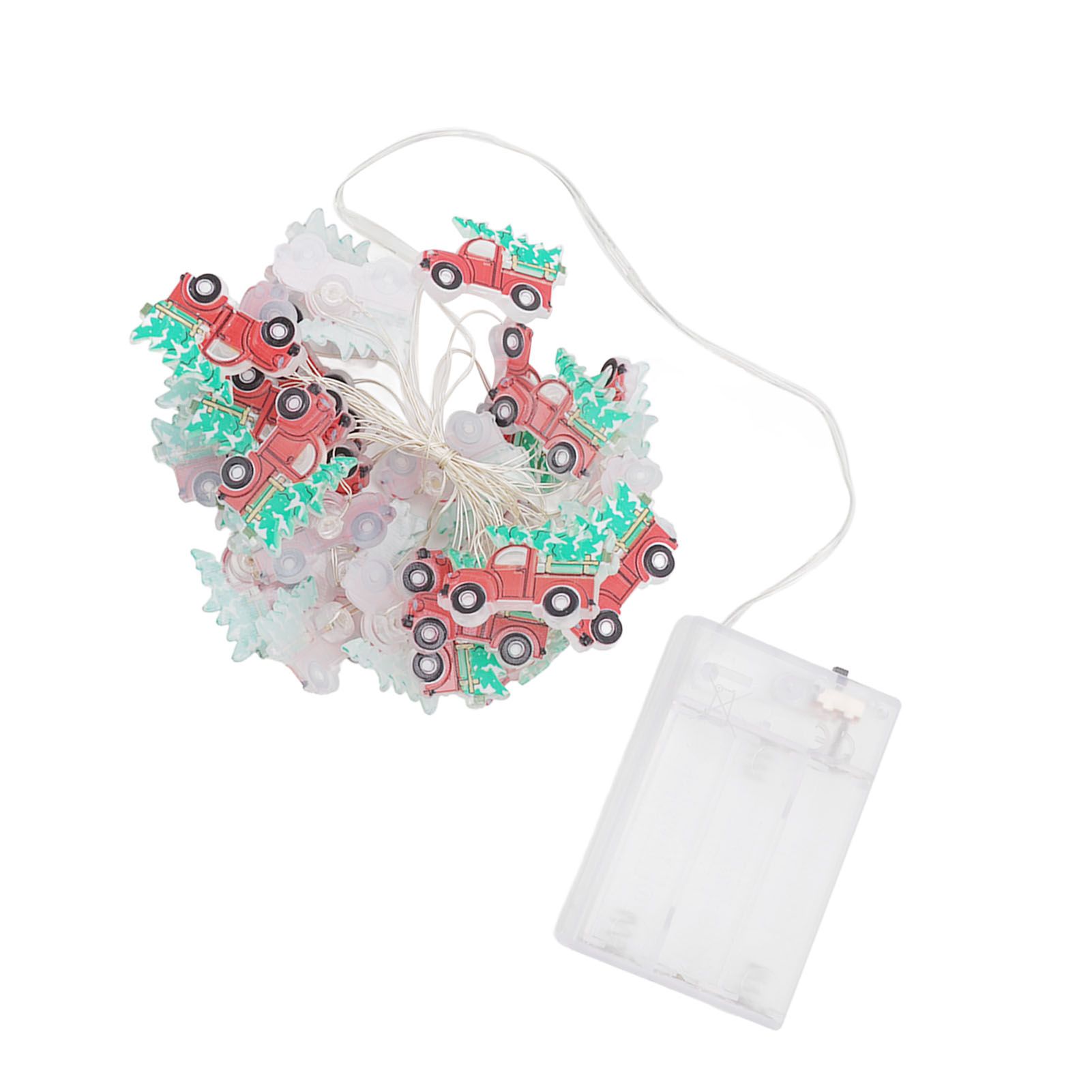 Christmas Tree Farmhouse Truck String Lights Lightweight Christmas Red Truck view 3