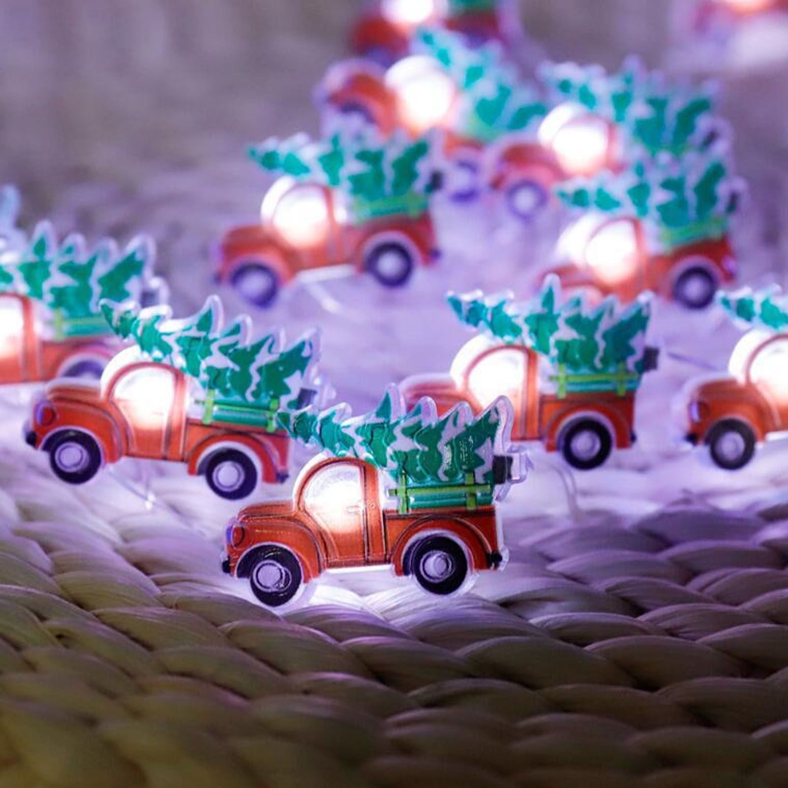 Christmas Tree Farmhouse Truck String Lights Lightweight Christmas Red Truck view 11