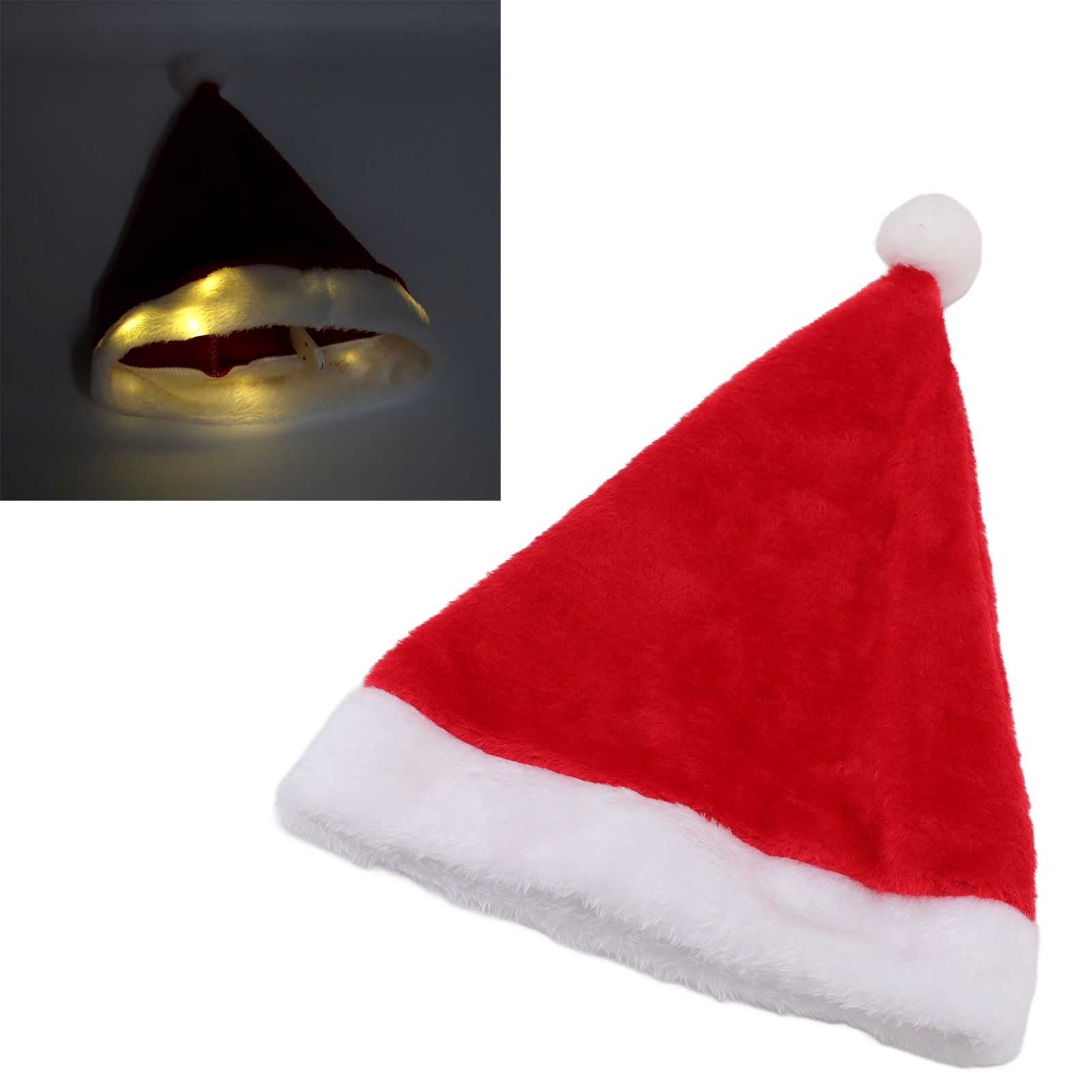 Xmas Hat Multipurpose 8 Modes Warm Light Christmas Santa Hats for Holiday view 11
