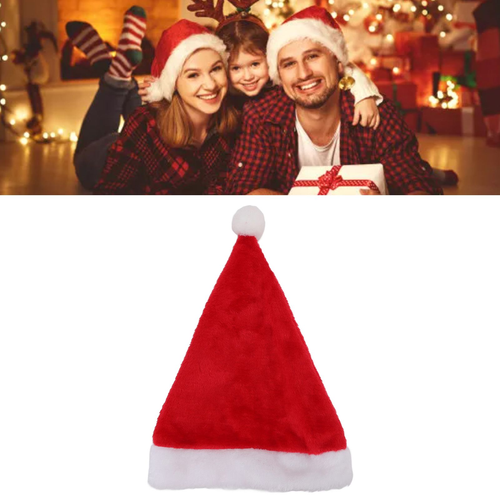 Xmas Hat Multipurpose 8 Modes Warm Light Christmas Santa Hats for Holiday view 12