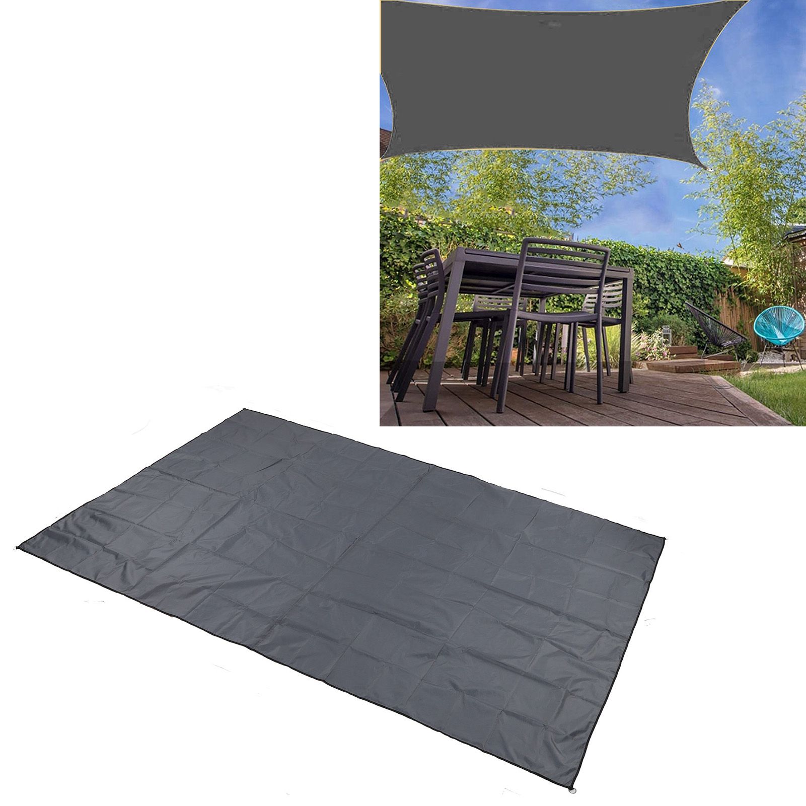 Rectangular Sun Shade Sail 2x3 Meter Foldable Wear Resistant Oxford Cloth UV view 11