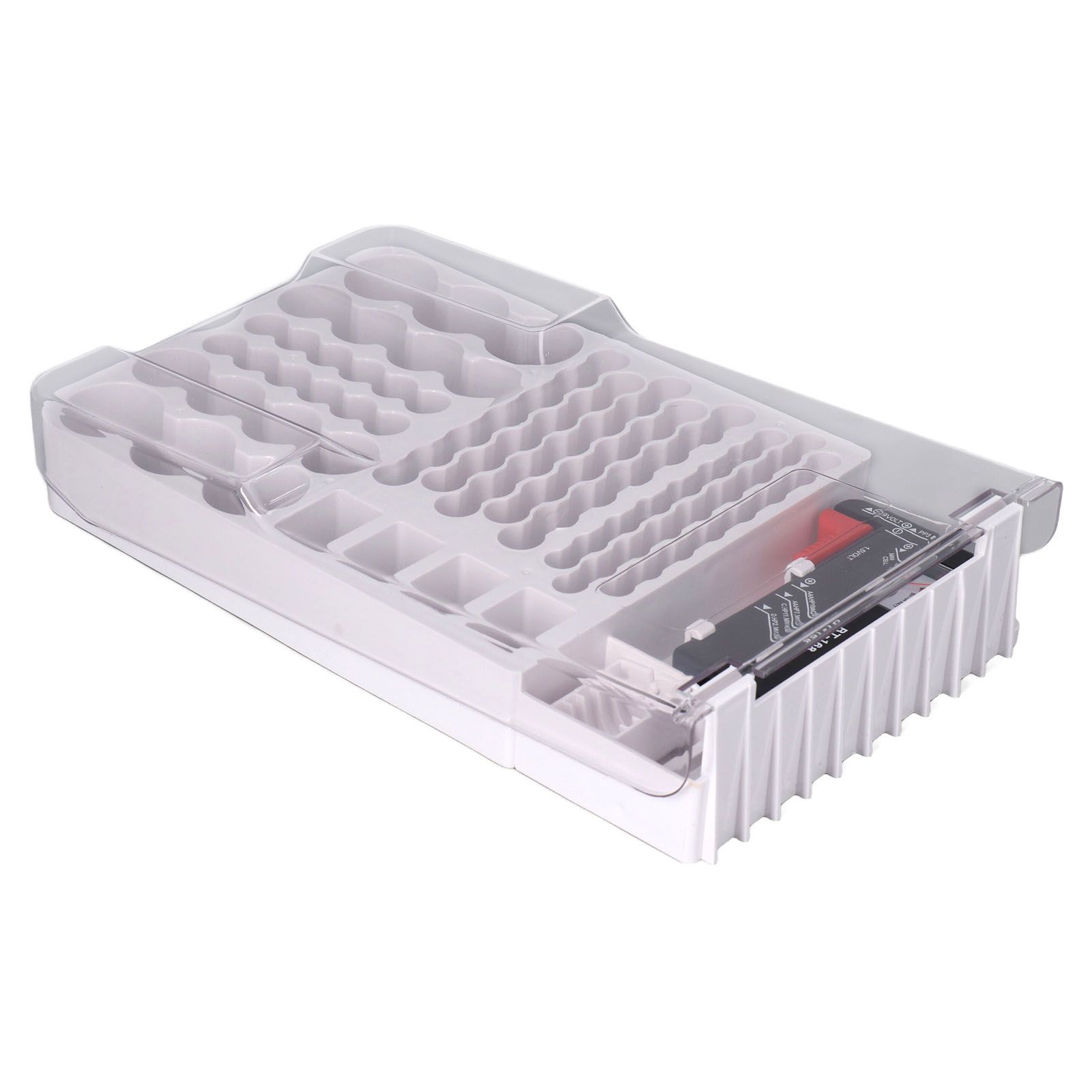 Battery Storage Box Soft Padding Battery Carrying Case with Capacity Test view 2