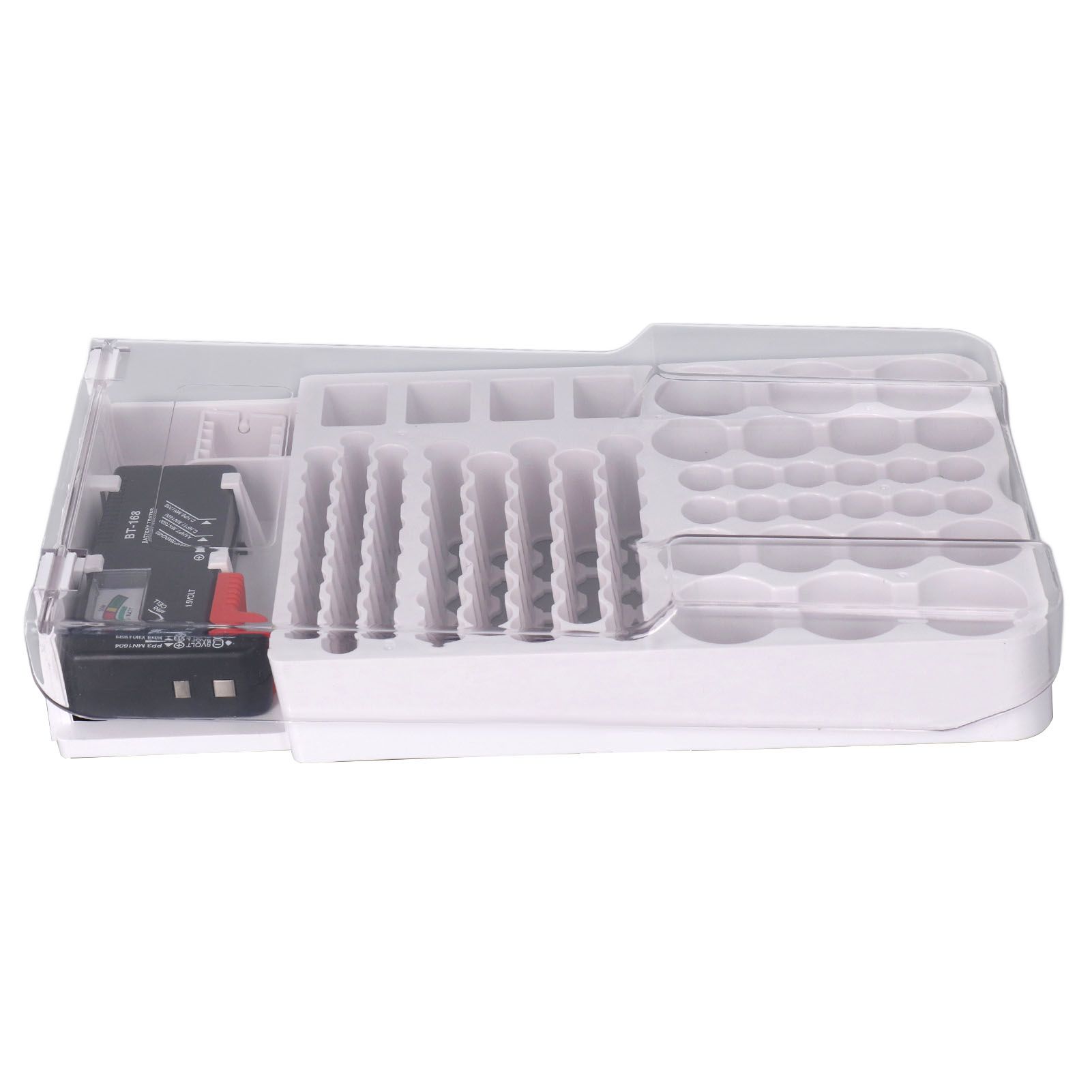 Battery Storage Box Soft Padding Battery Carrying Case with Capacity Test view 3