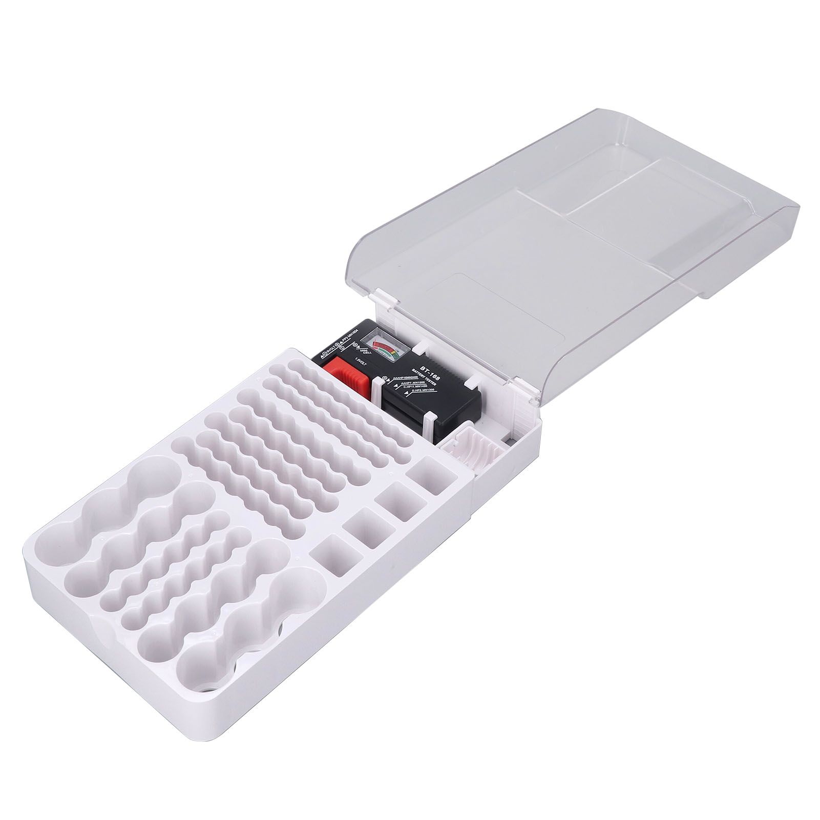Battery Storage Box Soft Padding Battery Carrying Case with Capacity Test view 7