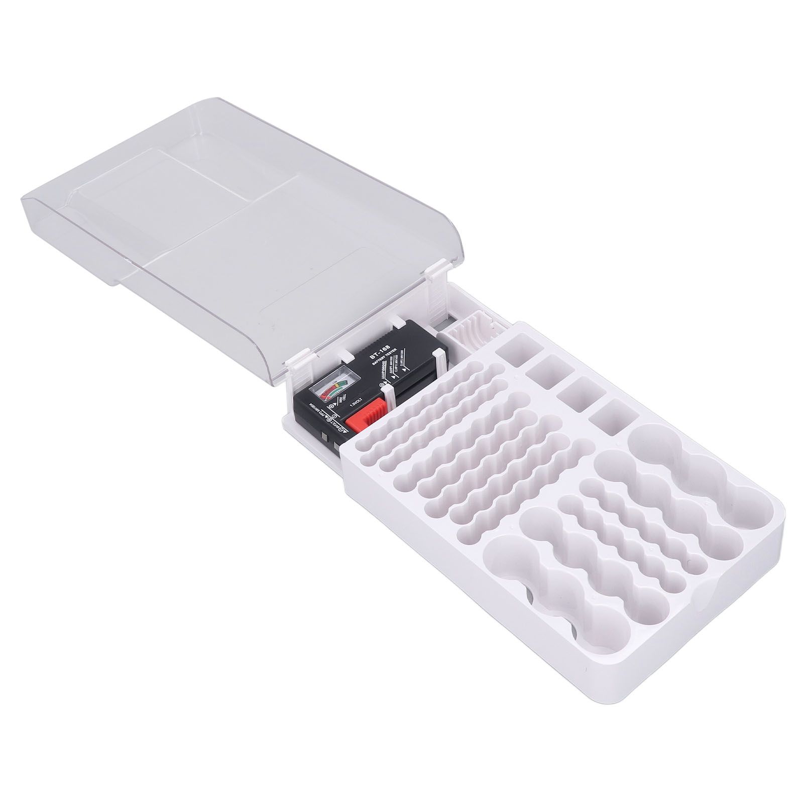 Battery Storage Box Soft Padding Battery Carrying Case with Capacity Test view 8