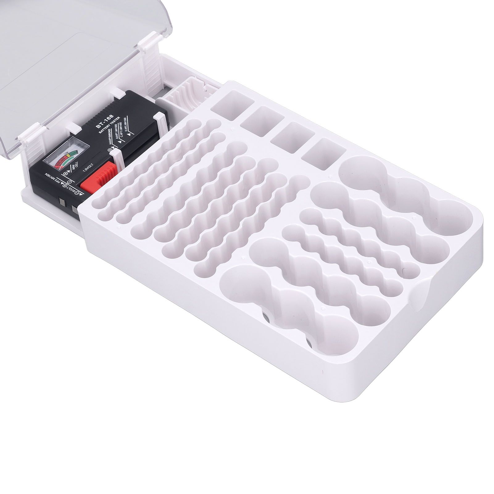 Battery Storage Box Soft Padding Battery Carrying Case with Capacity Test view 13